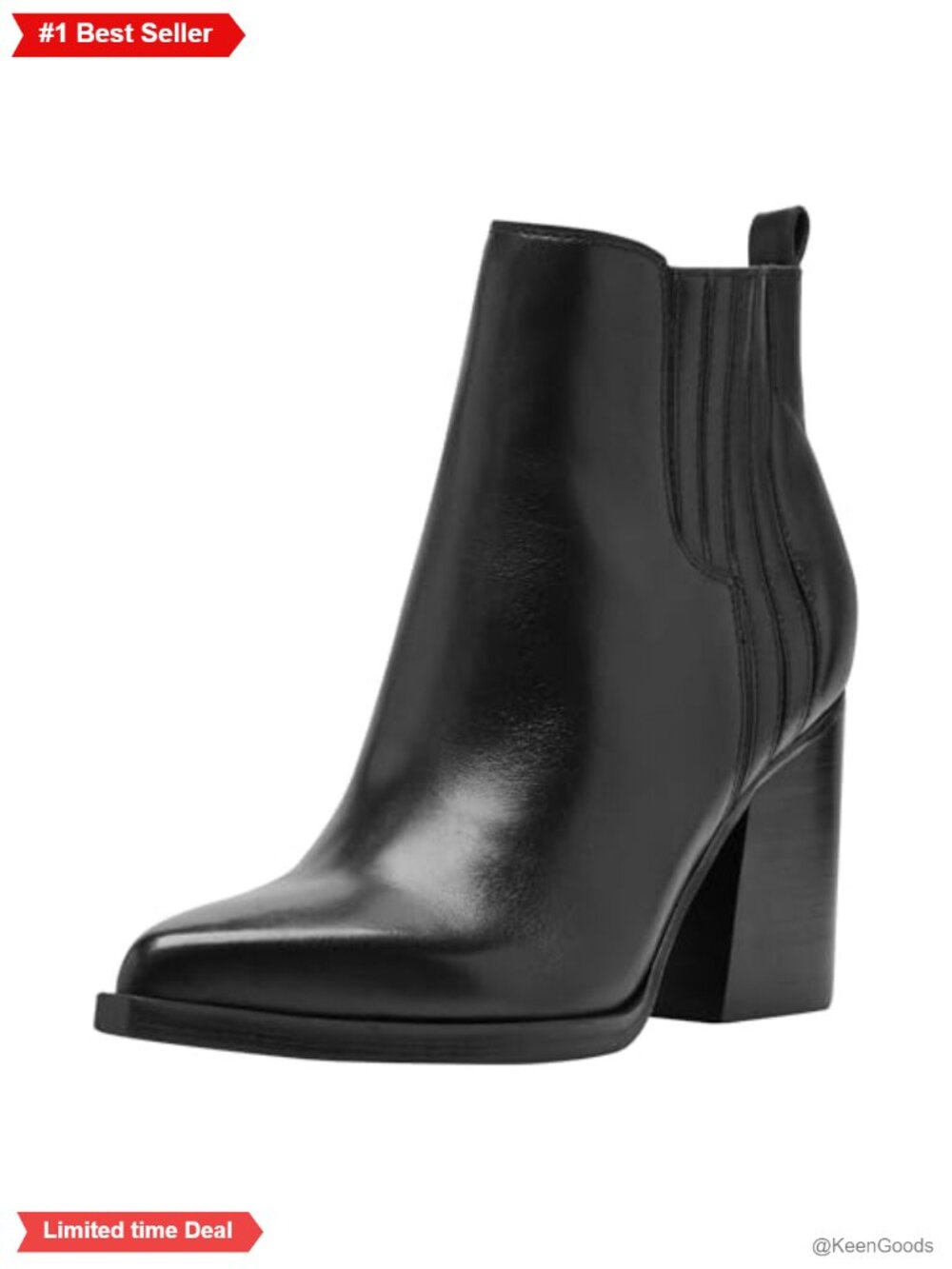 Marc Fisher Matter Pointed Toe Ankle Bootie Leather Chelsea Boot